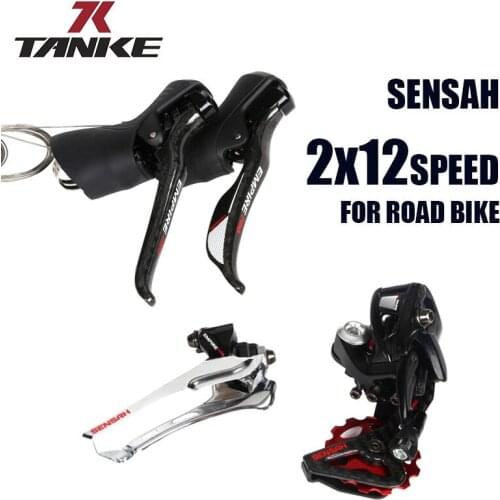 SENSAH Shuntai carbon fiber transmission variable handle front derailleur rear derailleur EMPIRE2*12-speed road bike kit Rear br