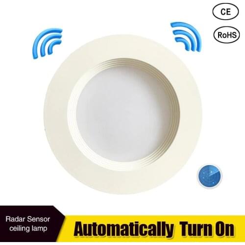 Radar Motion Sensor LED Downlight 5W 7W Recessed Ceiling Lamp 110/220V Led Bulb for living room hotel Indoor Spotlight