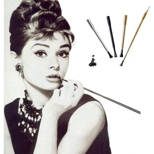Retractable Aluminium Alloy Fine Cigarette Holder Cigarette Rod Male And Female Style Retro Cigarette Rod Smoking Accessories