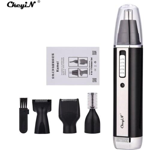 CkeyiN 4 in 1 Rechargeable Nose Hair Trimmer Electric Hair Clipper Mens Beard Shaver Eyebrow Painless with Washable Blade