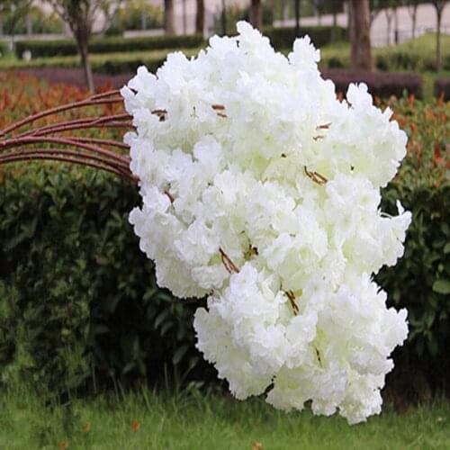 105cm Encryption Cherry Blossom Branch 3 Fork Sakura String Artificial Flower Silk Flower For Wedding Background Wall Decoration