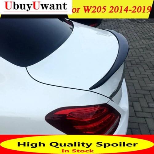 For Mercedes Benz W205 C-class 2014 2015 2016 2017 2018 2019 Rear Spoiler ABS Material Primer Color Car Tail Wing Decoration