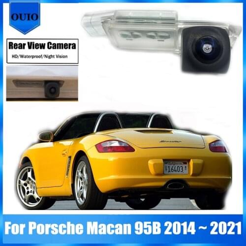 HD fisheye rear camera For Porsche Macan 95B 2014 ~ 2021 Night vision Backup Parking Reversing Camera / license plate camera