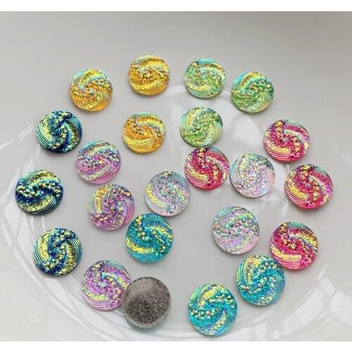 10mm round AB resin rhinestone DIY jewelry decoration scrapbooking nail art decorations wedding decoration