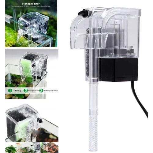 3-in-1 External Hanging Fish Tank Power Filter Aquarium Oxygen Air Pump Aquarium Water Pool Garden Fish Pond Water Pump