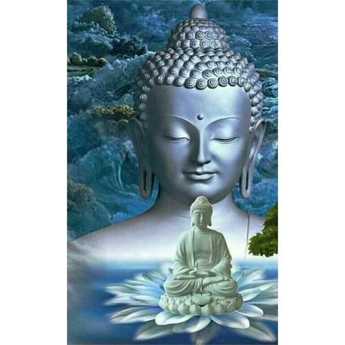 5D DIY Diamond Painting Full Square/Round Buddha Statue Cross stitch Kit Mosaic Rhinestones Diamond Embroidery D423