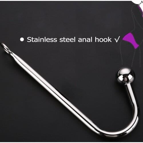 Anal Hook Stainless Steel Sex Toys for Man Metal Butt Hook Dilator Prostate Massager Chastity Device Anal BDSM Gay Fetish Toys