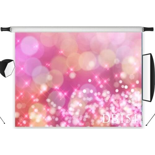 Seamless Pink Tone Glitter Polka Dot Kid Washable No Crease Polyester Backdrop Background Photography Studio Props Photographic