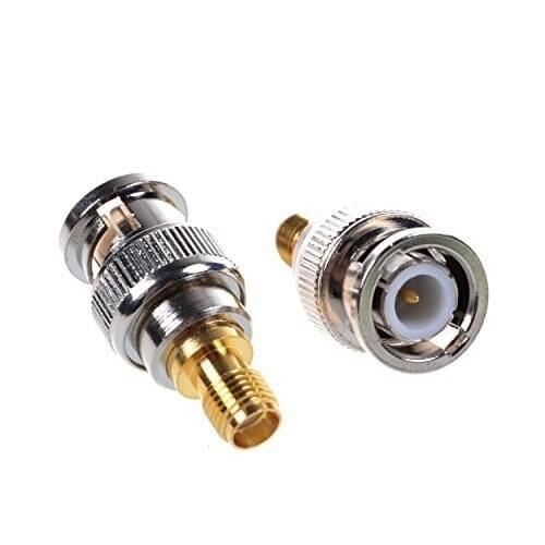 BNC Male to SMA Female Plug jack F/M Straight RF Coaxial Coax Adapters Connector