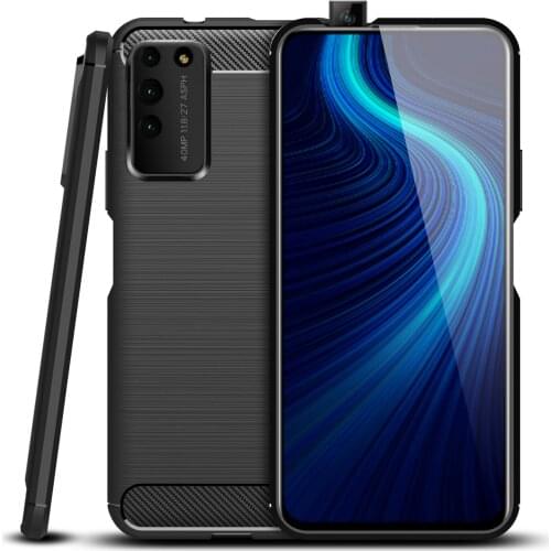 Honor X10 Carbon Fiber Case For Huawei Honor X10 Cover Drawing Material Phone Case For Honor X10 360 Full Protective Fundas Capa