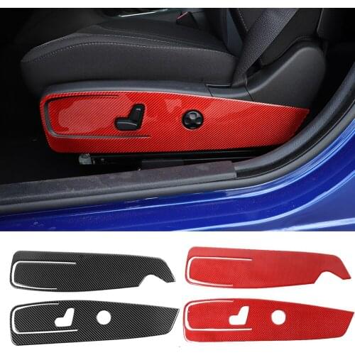 Fit for Dodge Charger 2015-2021 Real Carbon Fiber Front Seat Side Panel Cover Decoration Trim Interior Car Accessories