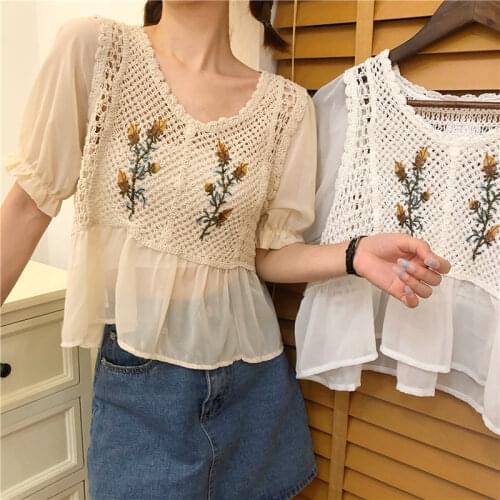 Блузки с вышивкой COIGARSAM China At AliExpress