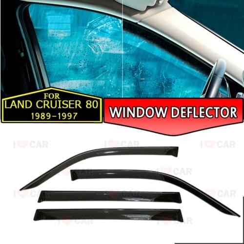 Window deflector for Toyota Land Cruiser 80 1989-1997 car window deflector wind guard vent sun rain visor cover car styling