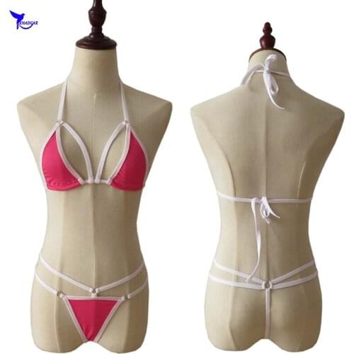 Extreme Half Open Cup Bra G-string Exotic Sexy Micro Bikini Women Beach Wear Sunbathing Swimwear Underwear Backless Bathing Suit