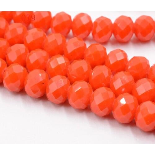 FLTMRH 50PCS/Lot 6MM 13Color Mixed Faceted Glass Crystal Spacer Rondelle Beads For Jewelry Making DIY