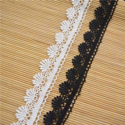 Hot sale 70yards White and black Venise Lace trim wedding DIY crafted sewing polyester lacetrim 3cm
