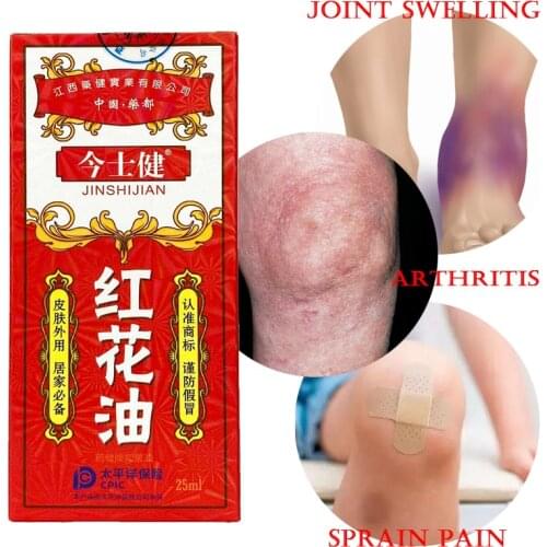 Chinese authentic safflower oil for rheumatoid arthritis and muscle pain to relieve bruises