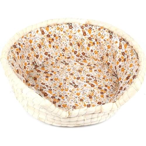 Pet Cushion Bed Kennel Pet Dog Cat Hand-Woven Bed Handmade Nest House Puppy Kitten Cave Basket Sleeping Bag Dogs Kennel Supplies