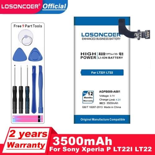 LOSONCOER 3500mAh AGPB009-A001 Battery for Sony Xperia P LT22I LT22 Battery