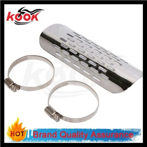KOOK-PQG-K1 Motorcycle Chrome Heat Shield Guard Kawasaki Exhaust Muffler Pipe Cover