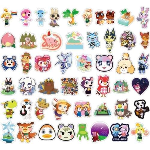 Animal Crossing Sticker Forest Friends Club Graffiti pegatinas Mobile Computer Skateboard Stickers Amiibo Animal naklejki