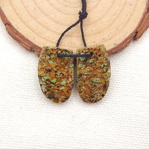 Natural Gemstone African Turquoise Woman Earrings Beads For Diy Earring,Jewelry Accessories 22x14x5mm,4.5g