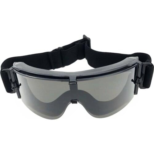 Hunting Combat X800 Military Goggles Tactical Army Sunglasses Paintball Airsoft Hunting Combat Tactical Glasses Black Frame