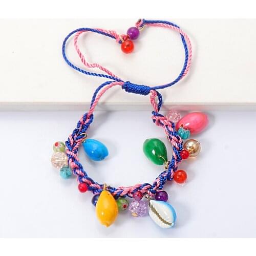 Wholesale New Boho Pearl Bracelet Rainbow Elegant Classic Charms Bracelet Women Za 2021 Streetwear Jewelry Accessories Shipping