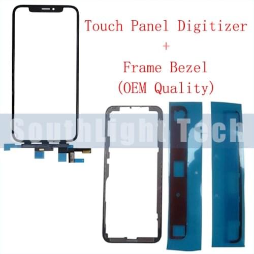 Original Middle Frame Bezel and Touch Panel Digitizer Glass For iPhone X IX IPX Touch Panel Digitizer Glass Frame Replacement