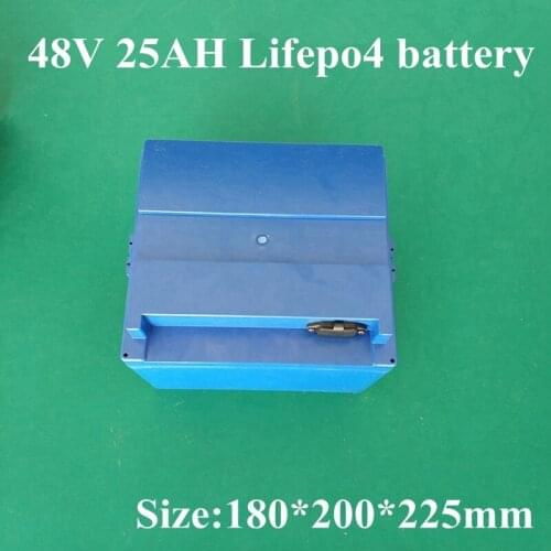 Portable 48v 25Ah Lifepo4 Battery Pack with Bms Lithium Iron Battery 25ah 48v Electric Bike Scooter Motor Battery+3A Charger