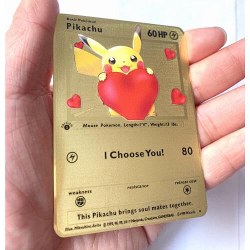 Newest Pokemon Vmax V GX EX Shiny Gold Metal Card Game Tag Team Fighting Ordering Series Child Christmas Gift