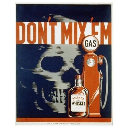 Old Antique Style World War Propaganda Don't Mix Em Vintage Advertising Metal Tin Sign Wall Art Hanging Decoration