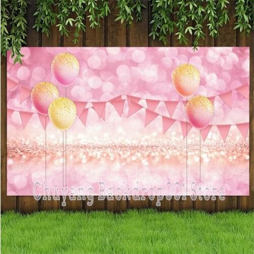 Pink Theme Light Polka Dot Bokeh Photography Backgrounds Newborn Baby Shower Kids Portrait Wedding Backdrops For Photo Studio