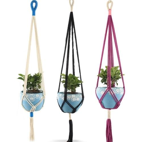 Plant Hanger Flower Pot Hanging Basket Cotton and Linen Support Heavy Weight Outdoor Indoor Garden Home Hemp Rope