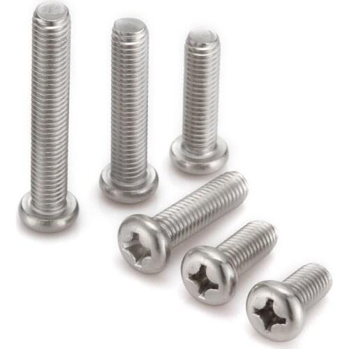 200pcs M2.5 Stainless Steel Philips Pan Head Screws Bolts Cross Round Head Screws M2.5*4/5/6/8/10/12/14/16/20/25/30mm
