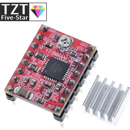 TZT CNC 3D Printer Parts Accessory Reprap pololu A4988 Stepper Motor Driver Module with Heatsink for ramps 1.4 for arduino