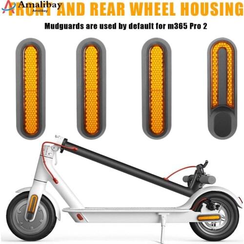 Safety Reflective Rear Wheel Hub Covers Protective Back Shell for Xiaomi Mi Electric Scooter Pro 2 M365 Scooter Accessories