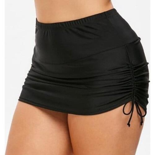 Women Bikini Bottoms Swimwear Summer Beach Casual Solid Color Ladies Swiming Wear One Piece Bathing Bikinis Short Skirt