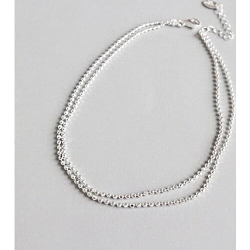 YPAY Women Elegant Double Chain Bead Anklet Bracelet Sexy Foot Ankles for Lady Girls Perfect Fine Jewelry Drop Shipping YMA011