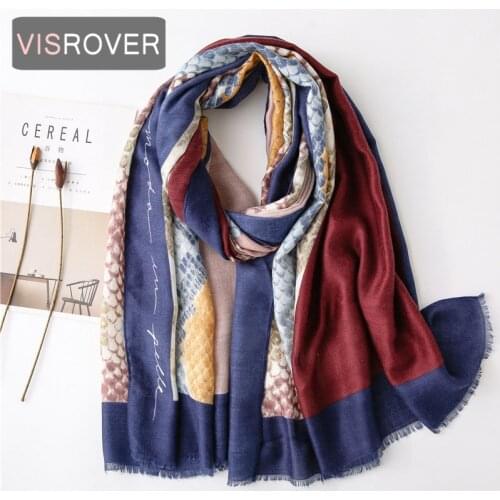 VISROVER 2020 wine leopardskin viscose summer scarf woman Fashion yellow snake Wraps navy Spring Shawls Hijab gift wholesales