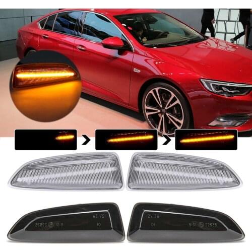 2pcs Flowing LED Side Marker Lights Dynamic 12V Turn Signal Light Side Repeater Lamp Panel Lamp for Opel for Vauxhall Insignia B