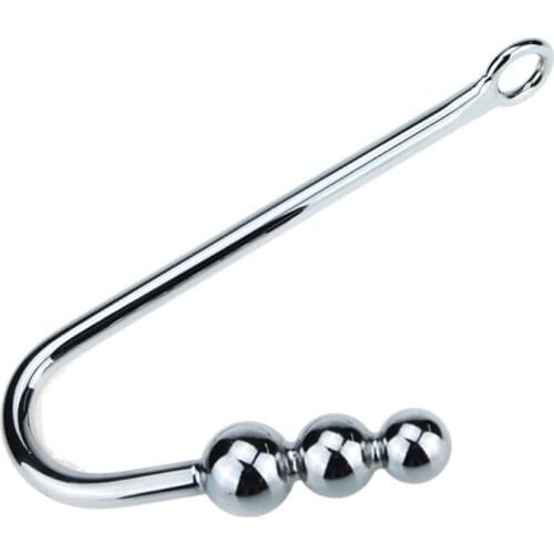 20 PCS/lot Stainless Steel Metal Anal Hook with 3 Ball Anal Butt Plug Anus Rod Butt Beads Adult Products Fetish Bondage Sex Toys