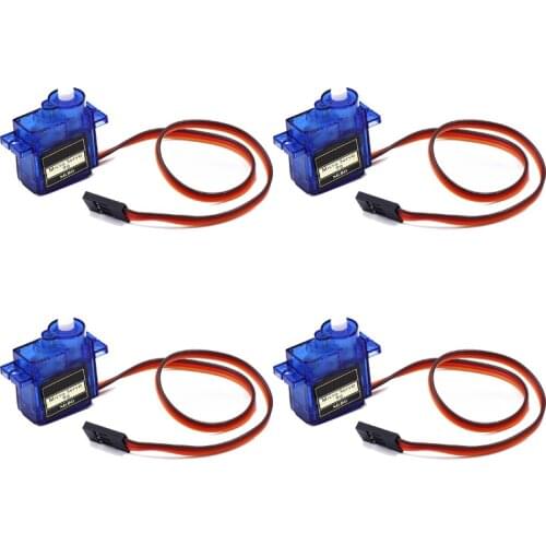 4pcs SG90 Micro Servo Motor Mini Servo SG90 9g Servo Kit Compatible with Arduino RC Helicopter Airplane Car Boat Robot with cabl