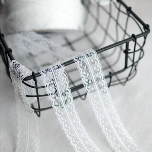 5 Meters/lot 2.7cm Width White Bilateral Embroidered Lace Trim Ribbon For Hair Accessories Garment Decoration