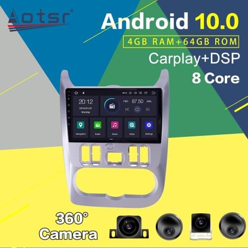 Car Multimedia Player For Renault Logan 2009 Android Stereo Car GPS Navigation PX6 Auto Audio Head Unit Steering Wheel Control