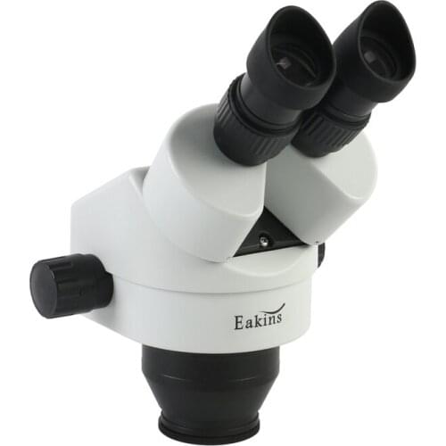 Binocular Microscope Magnification Continuous Zoom 7X-45X Stereo Microscope Head + WF10X/20mm Large Field Eyepiece
