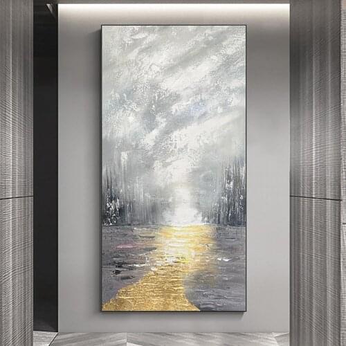 Large Salon Paintings Decoration Handmade On Canvas Abstract Wall Art Painting For Home Living Room Hand Painted Wall Decor Hot