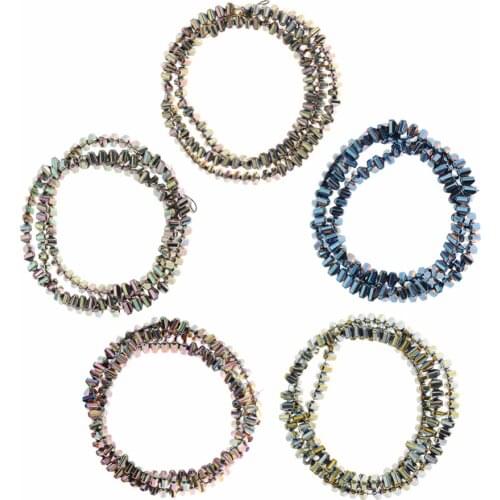 Natural Stone Hematite Beads Bright Triangle shape Charm 4.5mm Plated beads for DIY Necklace Bracelet Jewelry Making Accessories