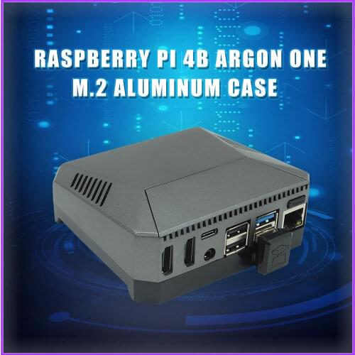 Argon ONE M.2 Case for Raspberry Pi 4 Model B M.2 SATA SSD to USB 3.0 Board Support UASP Built-in Fan Aluminum Case for RPI 4