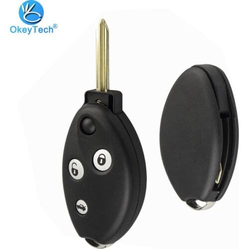 OkeyTech Key Shell Fob Case for Citroen C3 C4 C5 Saxo Xsara Picasso Berlingo 3 Button with Rubber Pad Car Accessories Alarm